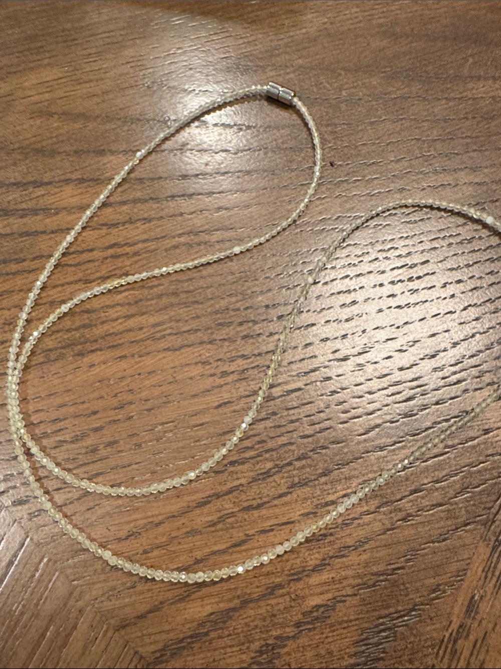 Delicate Pale Yellow Beaded Women's Necklace